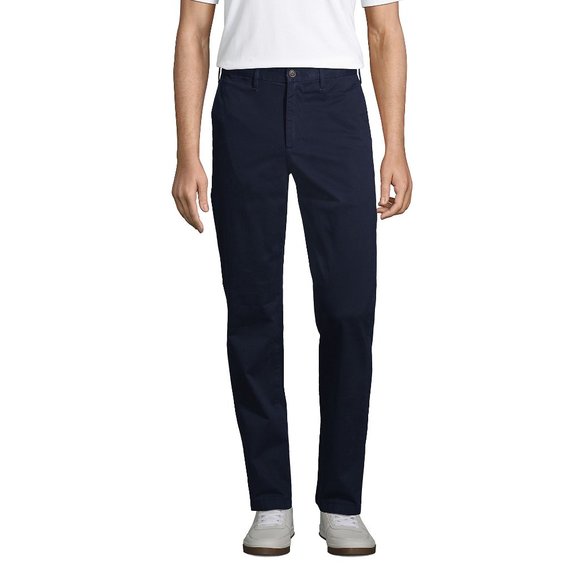 NWT LANDS' END MENS TRADITIONAL GARMENT DYE KNOCKABOUT PANTS RADIANT NAVY 42 - Picture 1 of 7